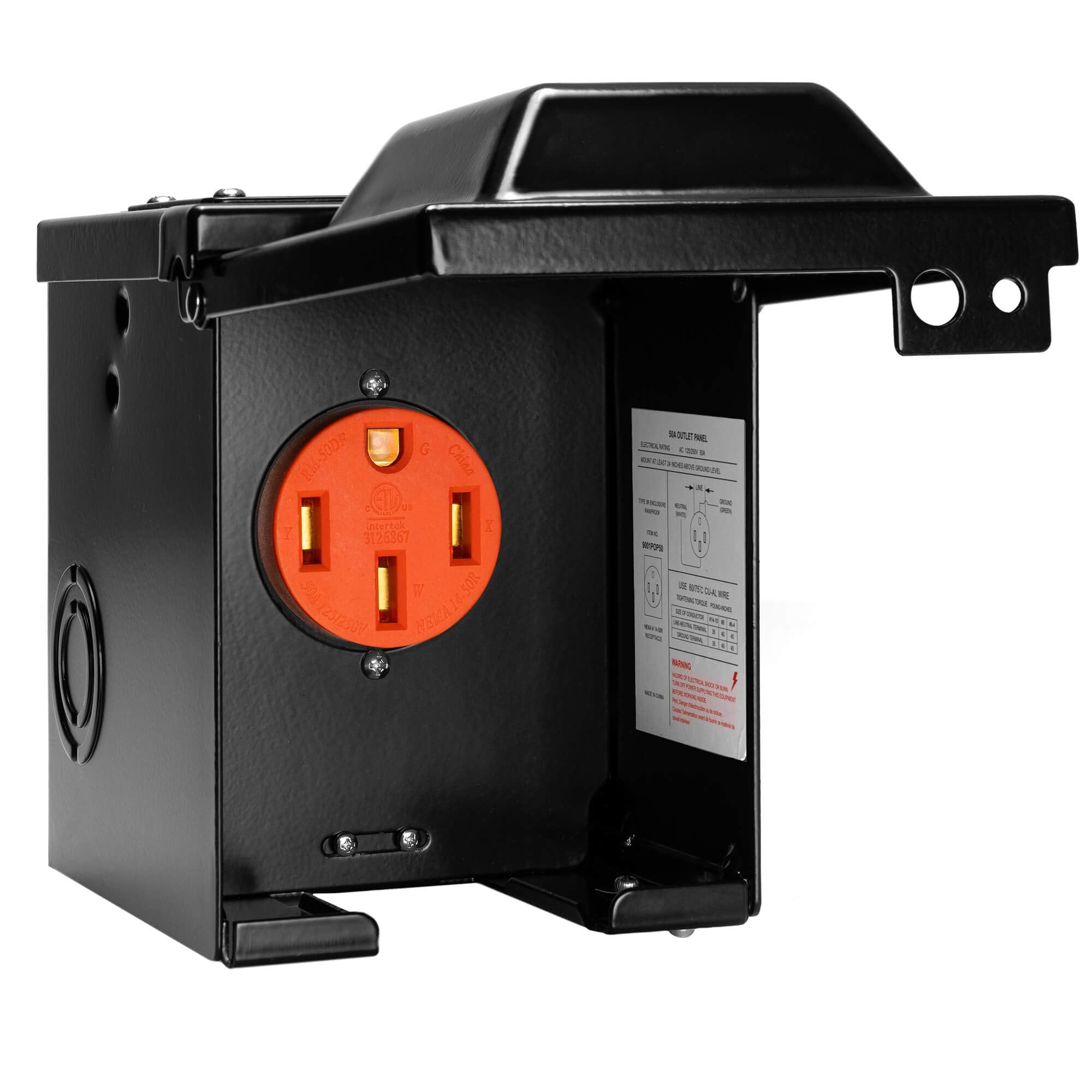 CARMTEK 50 Amp RV Outlet Box - 125/250 Volt Enclosed Lockable (7550449942766)